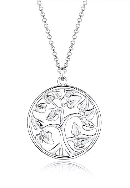 Elli Kette mit Anhänger "Tree of Life Lebensbaum Floral 925 Silber" günstig online kaufen
