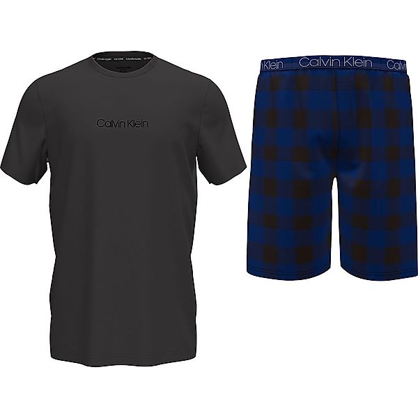Calvin Klein Underwear Kurzarm-shorts Set Pyjama XL Almost Blk Top / Buffal günstig online kaufen