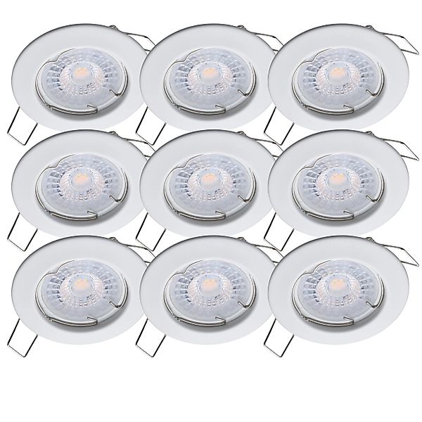 Oktaplex 9er Set LED Einbauspot Sedan 3-Step Dimmbar Warmweiß 2700K 380lm 4 günstig online kaufen