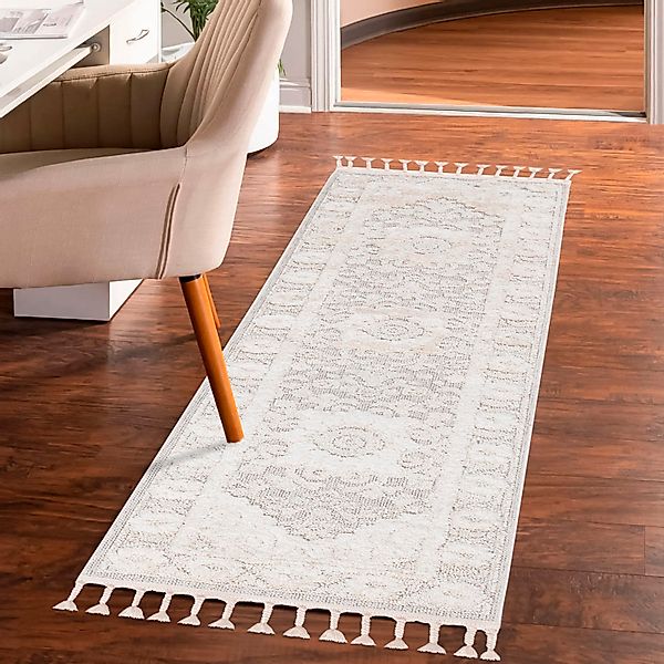 my home Hochflor-Teppich »Bjelle«, rechteckig, 20 mm Höhe, Läufer, Boho-Sti günstig online kaufen