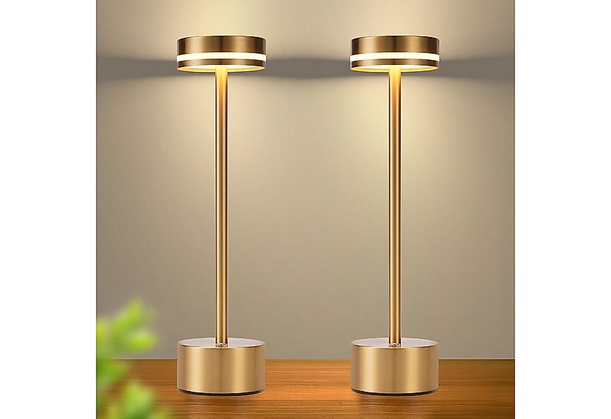 Nettlife LED Tischleuchte Modern Gold/Weiß/Schwarz/Silber Kabellose Nachtti günstig online kaufen