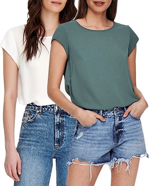 ONLY Shirtbluse (2er Pack) Basic Shirt günstig online kaufen