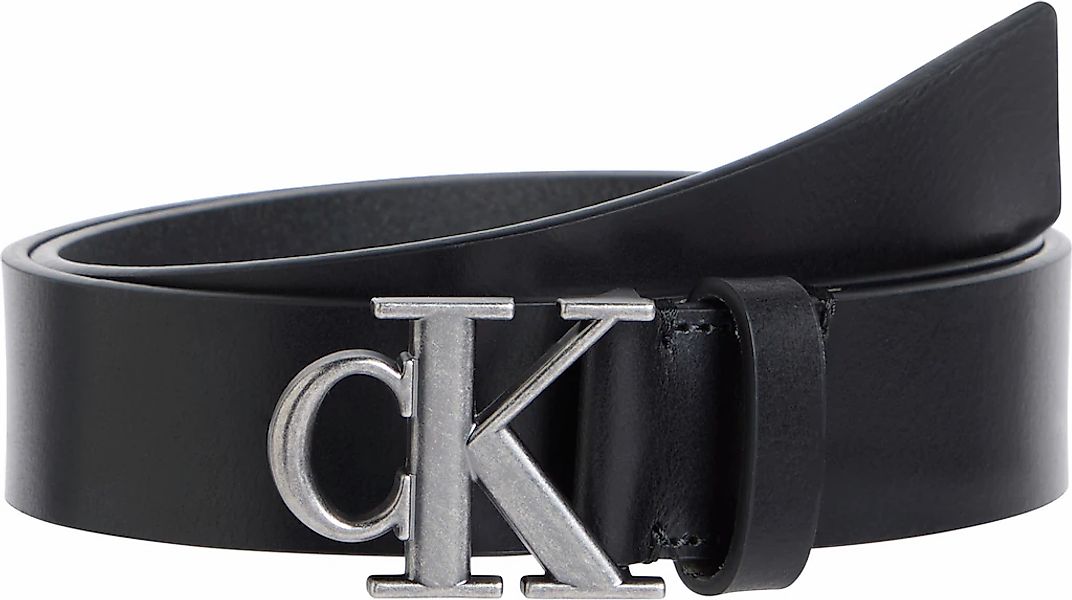 Calvin Klein Jeans Ledergürtel "MONOGRAM PLAQUE BUCKLE 35MM", im schlichten günstig online kaufen