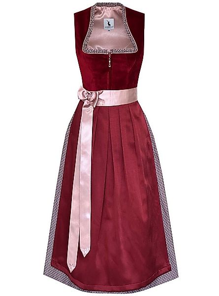 Alpenmärchen Dirndl Langes Dirndl Lorena in rot - ALM1025 günstig online kaufen