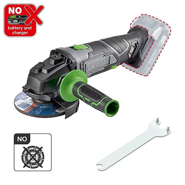 LUX-TOOLS Akku-Winkelschleifer A-WS-20/115 A 20 V Einzelartikel ohne Akku günstig online kaufen