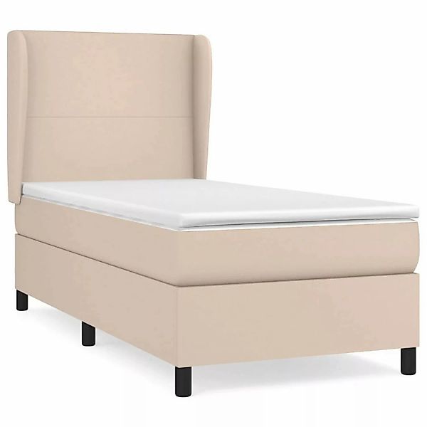 vidaXL Boxspringbett mit Matratze Cappuccino-Braun 90x200cm Kunstleder14667 günstig online kaufen