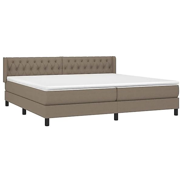 vidaXL Boxspringbett mit Matratze Taupe 200x200 cm Stoff 3129981 günstig online kaufen