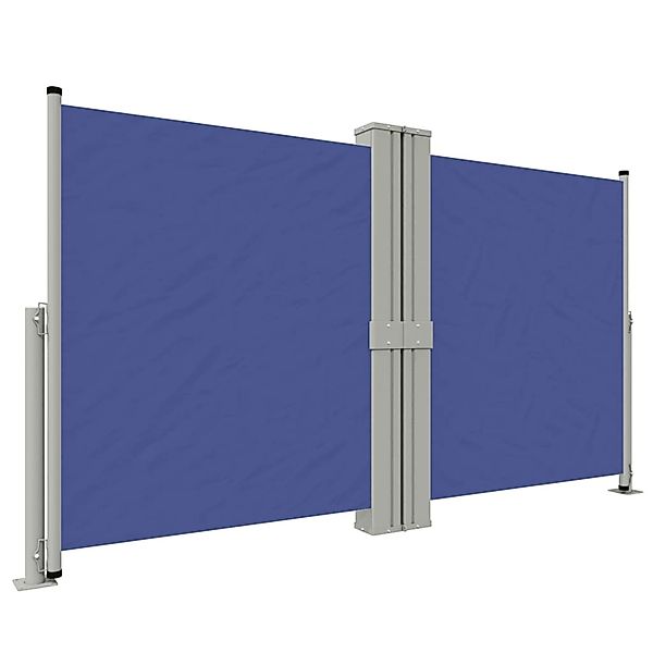 furnicato Seitenmarkise Ausziehbar Blau 140x1200 cm günstig online kaufen