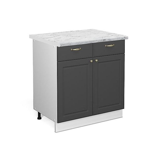 Vicco Unterschrank Fame-Line, Anthrazit-Gold/Weiß, 80 cm, günstig online kaufen