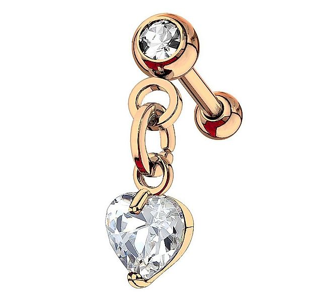 Taffstyle Piercing-Set Tragus Helix Cartilage Piercing Herz Kristall Anhäng günstig online kaufen