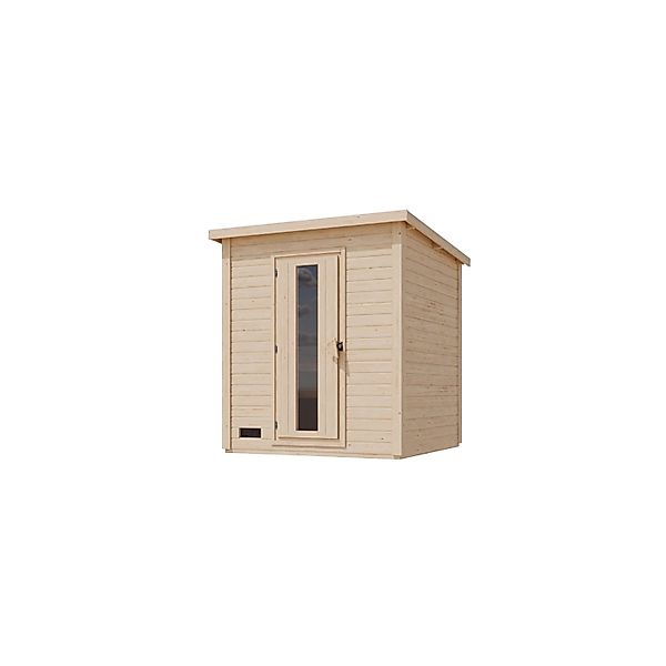 Chillroi 38 mm Saunahaus Melo 2 Naturbelassen mit Ofen 9kW mit Steuerung günstig online kaufen