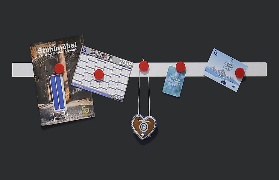 Steelboxx Memoboard Magnetleiste, selbstklebend, 1000 mm, weiß, (1 Meter Ma günstig online kaufen