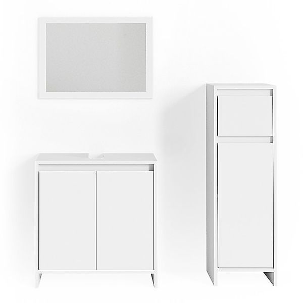 Vicco Badmöbel-Set Emma, Weiß, 3 Teile, günstig online kaufen