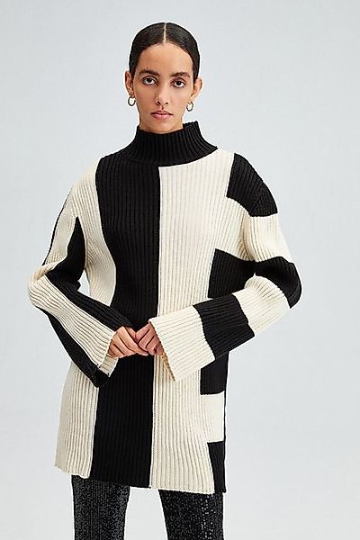 touche prive Sweatshirt PULLOVER MIT ASYMMETRISCHEM GESTREIFTEM MUSTER günstig online kaufen