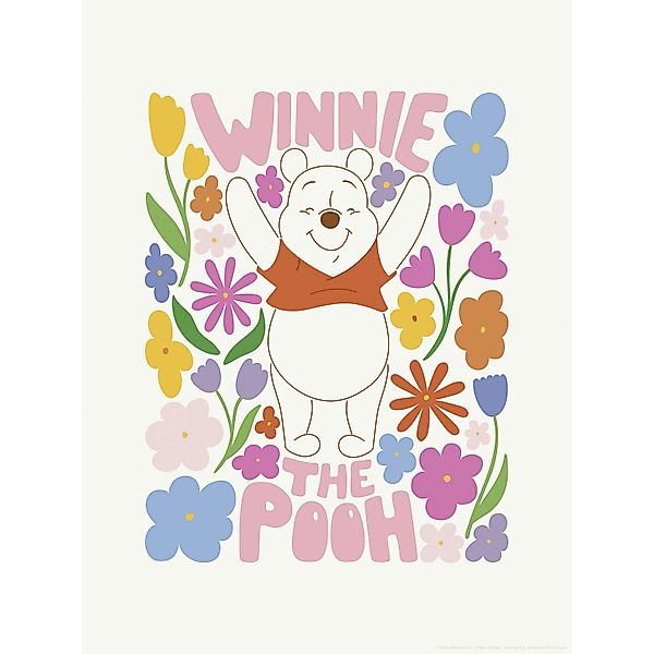 Komar Wandbild Disney Winnie the Pooh Happy Botanical 30 cm x 40 cm Bunt günstig online kaufen