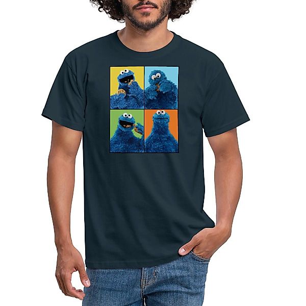 Spreadshirt T-Shirt Sesamstraße Krümelmonster Posen Männer günstig online kaufen
