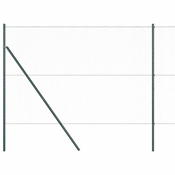 vidaXL Zaunpfosten Grau 100 x 1,6 m 25 mm Maschennetz Stahl und PVC 3352899 günstig online kaufen