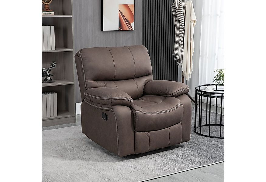 HOMCOM Relaxsessel Fernsehsessel mit Liegefunktion, Fußteil (Gepolstert Lie günstig online kaufen