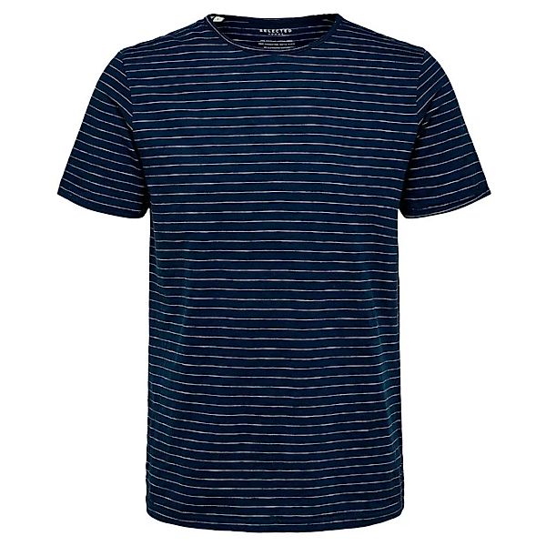 Selected Morgan Kurzarm O Hals T-shirt XL Deep Lichen Green / Stripes Egret günstig online kaufen