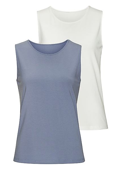 LASCANA Tanktop aus elastischer Baumwoll-Modal-Qualität (2er-Pack) günstig online kaufen