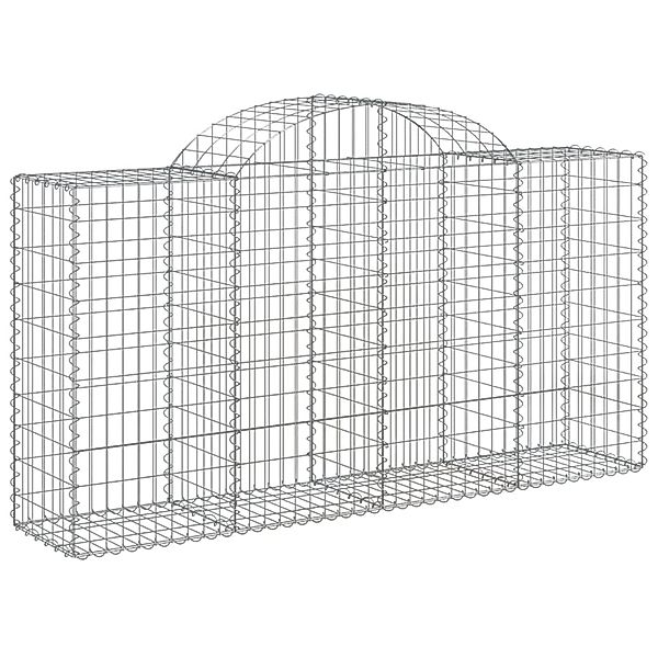 vidaXL Gabionen mit Hochbogen 4 Stk 200x50x100/120cm Eisen 1671000 günstig online kaufen