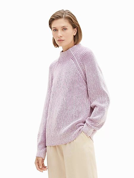 Tom Tailor Damen Pullover KNIT STRIPED - Relaxed Fit günstig online kaufen