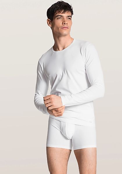 CALIDA Langarmshirt "Cotton Code" Rundhals-Ausschnitt, Single Jersey, forms günstig online kaufen