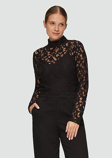 s.Oliver Langarmshirt T-Shirt Spitzen-Longsleeve aus Modalmix günstig online kaufen