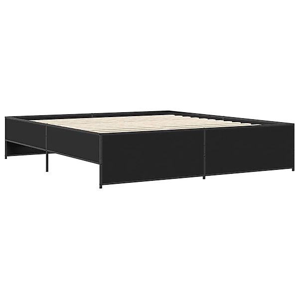 vidaXL Bettgestell Schwarz 180x200 cm Holzwerkstoff und Metall 3279872 günstig online kaufen