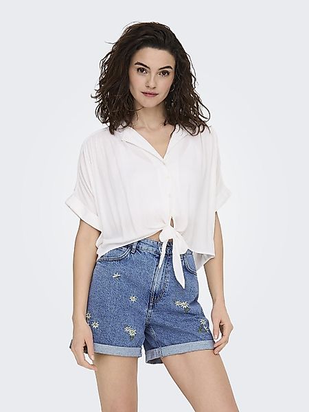 ONLY Kurzarmbluse ONLPAULA LIFE S/S TIE SHIRT WVN NOOS Viskose, regular fit günstig online kaufen