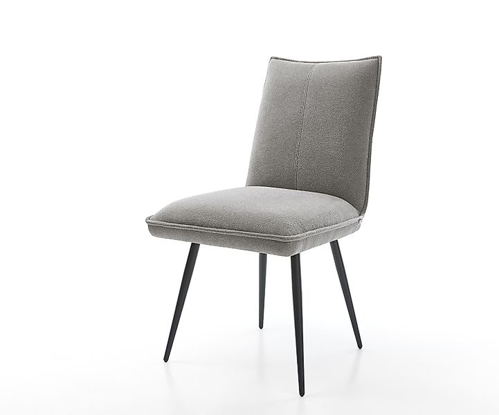 Esszimmerstuhl Lelio-Flex Strukturstoff Soft Grau 4-Fuß konisch Schwarz Tas günstig online kaufen