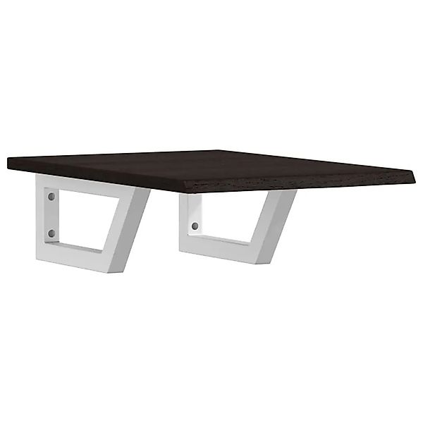 vidaXL Waschtischplatte mit Halterung Stahl und Massivholz Eiche 3302578 günstig online kaufen