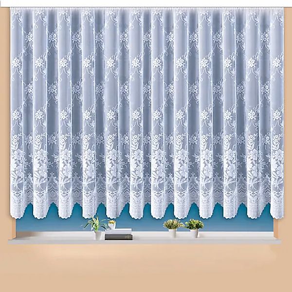 Weckbrodt Gardine »Siena«, (1 St.), Jacquard, strukturiert, Allover,Floral, günstig online kaufen