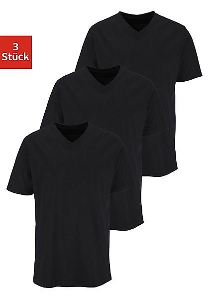 H.I.S T-Shirt, (Packung, 3 tlg.), mit V-Ausschnitt aus Baumwolle, Unterhemd günstig online kaufen