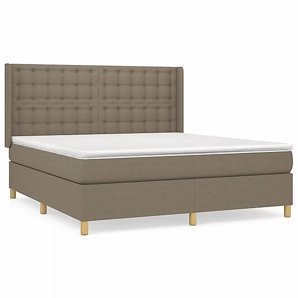 vidaXL Boxspringbett mit Matratze Taupe 160x200 cm Stoff1378386 günstig online kaufen