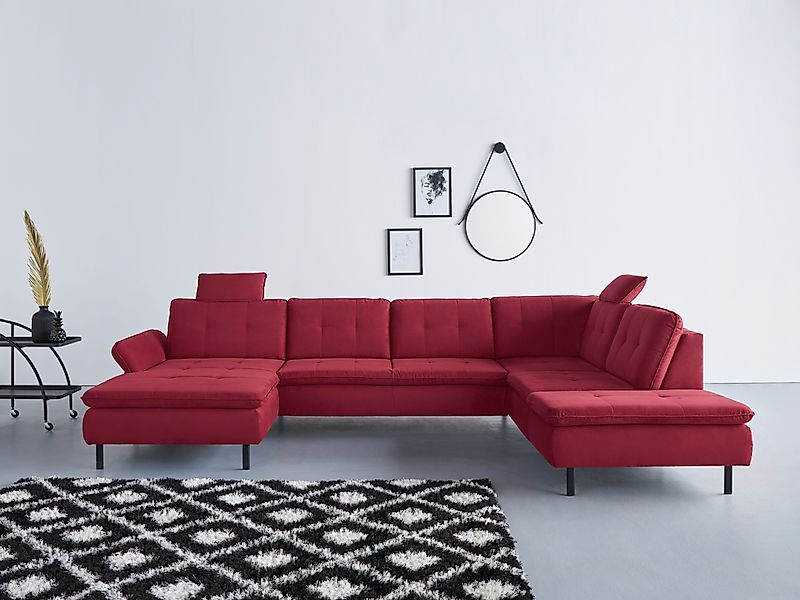 Home affaire Wohnlandschaft »Birkholm U-Form« Armlehnverstellung, auch in E günstig online kaufen
