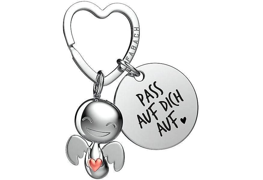 FABACH Schlüsselanhänger Schutzengel Happy mit Herz & "Ich liebe dich" Grav günstig online kaufen