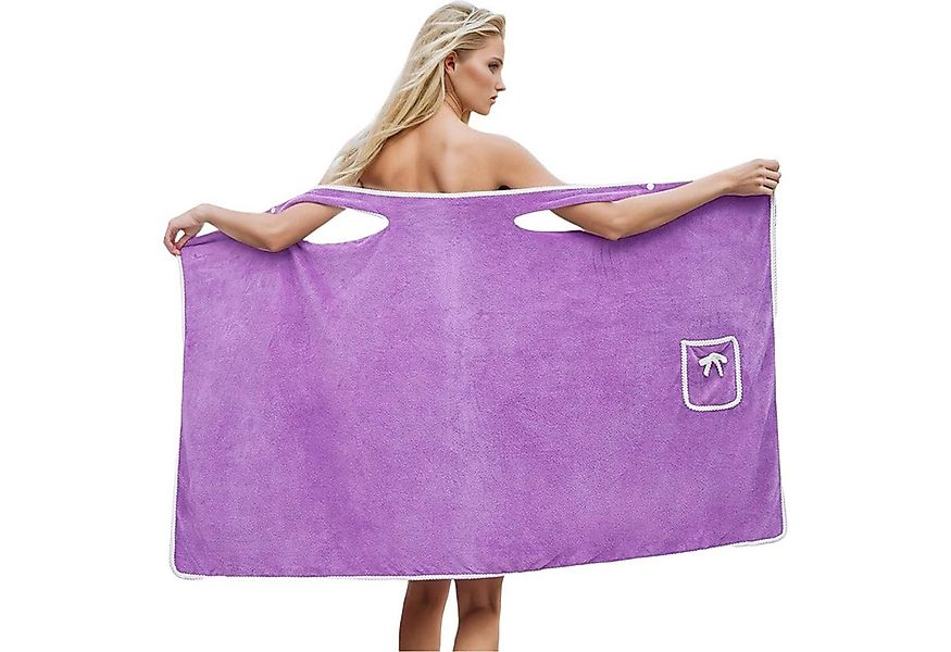 Mutig Saunatuch Bademantel Damen Frottee - Saunatuch mit Tasche & Druckknöp günstig online kaufen