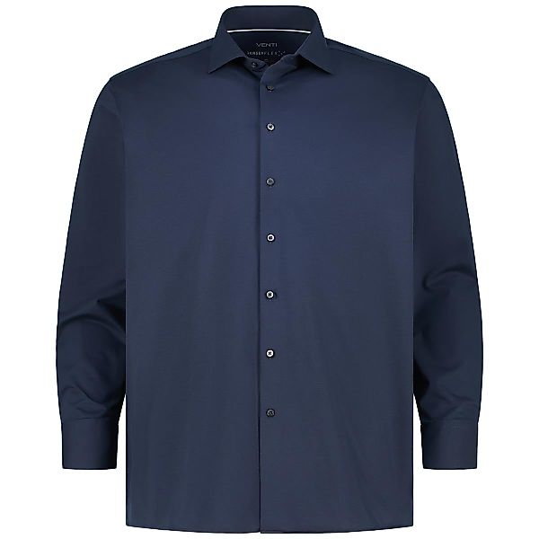 VENTI Businesshemd aus Stretch-Jersey Farbe blau Größe: 46 günstig online kaufen