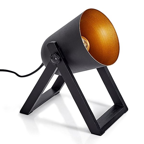 hofstein Tischleuchte »Montasola« Nachttischlampe aus Holz/Metall, günstig online kaufen