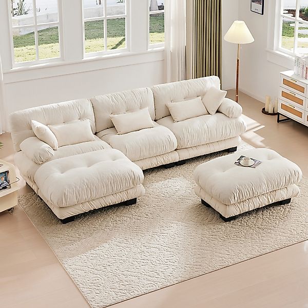 KLAM HOME Sofa Ecksofa Loungesofa 5-Sitzer-Sofa günstig online kaufen