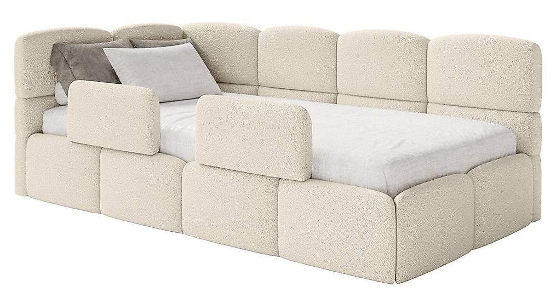 NADUVI Collection | Jugendbett Chloe links Bouclé 90x200 mit Stauraum und S günstig online kaufen
