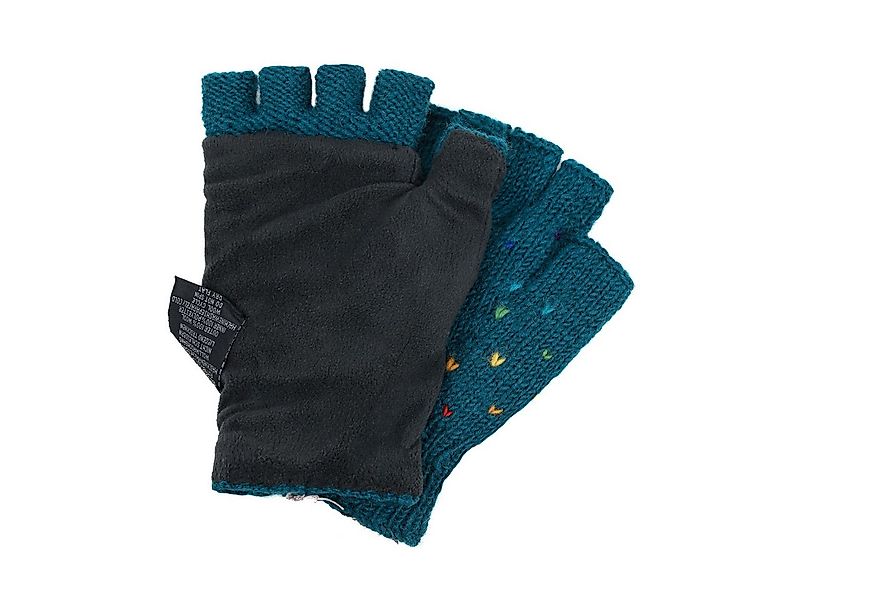 McRon Strickhandschuhe Fingerlose Handschuhe Modell Nirma Regenbogen günstig online kaufen