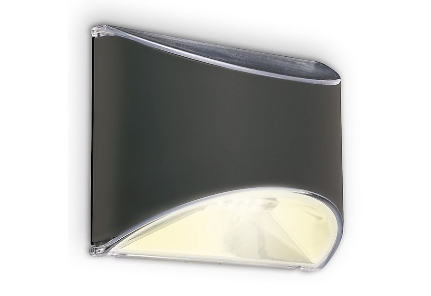 Briloner Leuchten LED Wandleuchte LED Wand-Solarleuchte, anthrazit, 4xLED, günstig online kaufen
