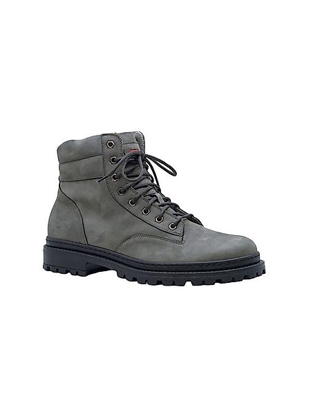 emilio adani Herren Boots aus Nubukleder, Dunkelgrau Schnürboots günstig online kaufen