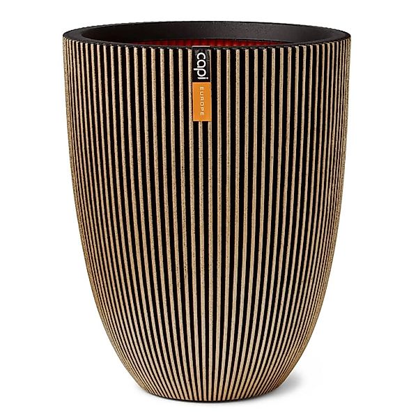 Capi Vase Groove Elegant 34x46 cm Schwarz und Golden 1908675 günstig online kaufen