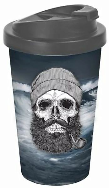 Geda Labels Coffee to go Becher Sailor Skull 400ml Kaffeebecher bunt günstig online kaufen