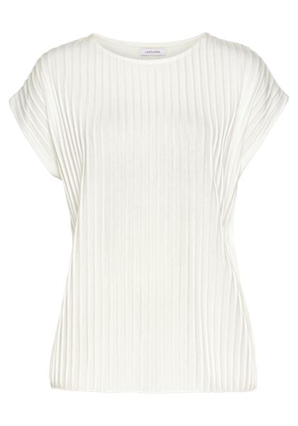 LASCANA Kurzarmshirt mit Biesenstruktur, bügelfreies T-Shirt aus moderner S günstig online kaufen