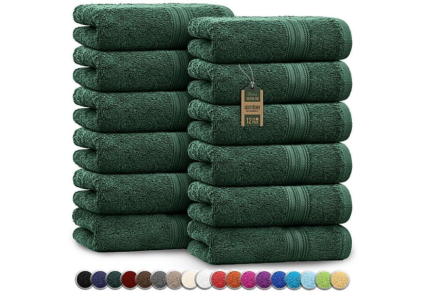 NatureMark Gästehandtuch Gästetuch 500gsm, 100% Baumwolle (12-St), Gästehan günstig online kaufen