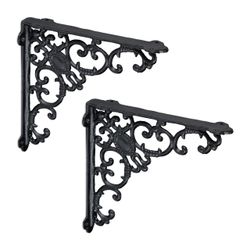 relaxdays Wandregalhalter 2er Set Regalwinkel antik, günstig online kaufen